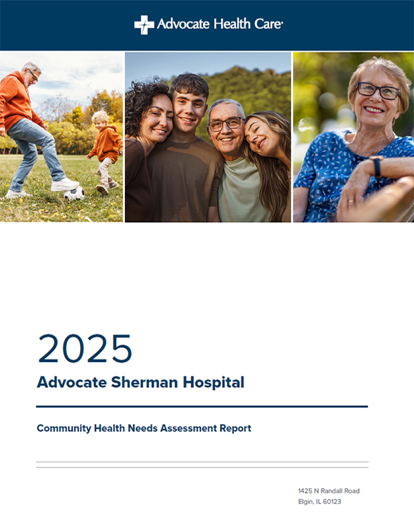 2025 Advocate Sherman Hospital CHNA report cover