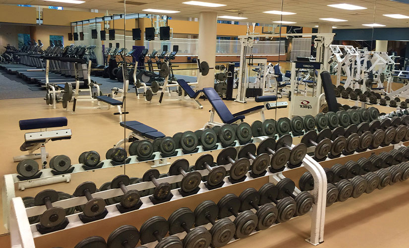View of weight room