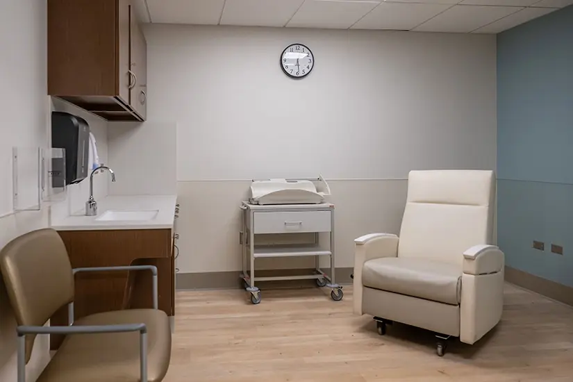 Lactation room at the Good Samaritan Hospital birthing center in Downers Grove, IL.