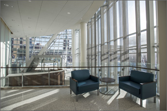 Open area with two chairs